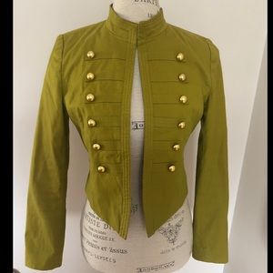 Cropped Military Style Blazer